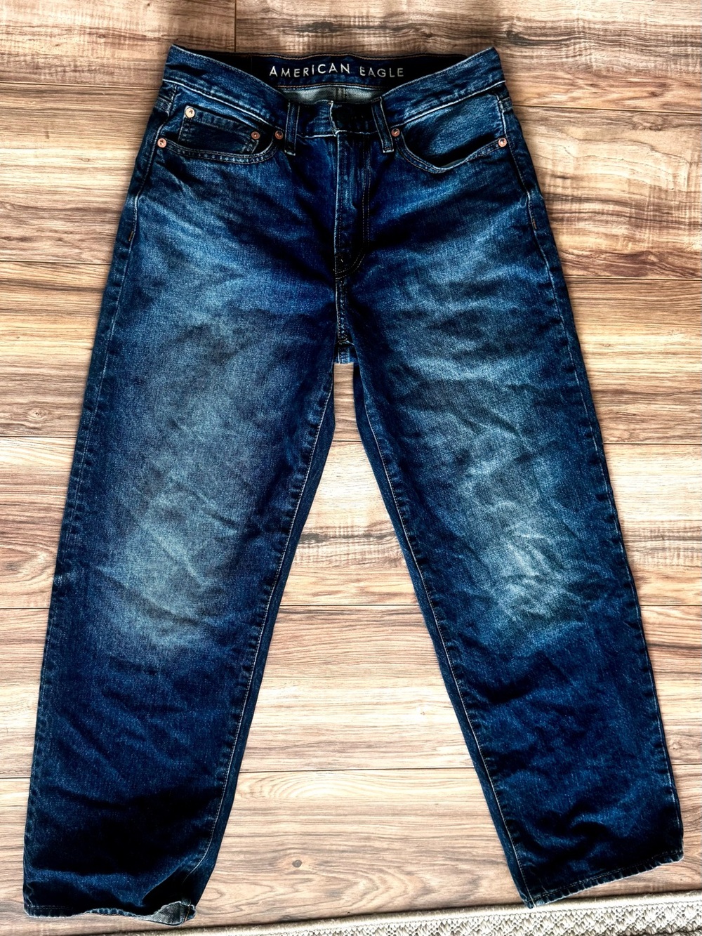 American Eagle Men's Loose Fit Jeans 28x30 Dark Wash Blue Denim